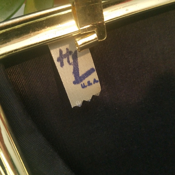 Vintage HL USA Harry Levine | Small Navy Blue Clutch Purse - Picture 8 of 10